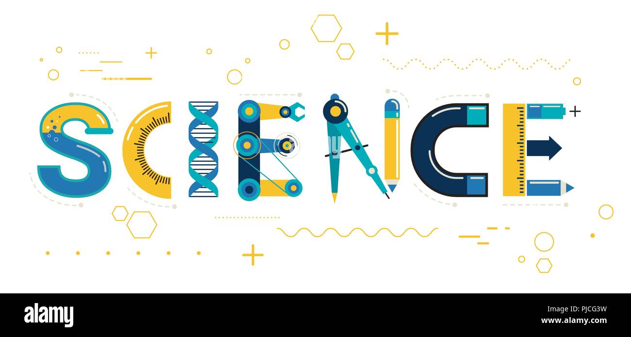 Wissenschaft Banner, Typografie und Hintergrund Stock Vektor Wissenschaft Banner, Typografie und Hintergrund Stock Vektor