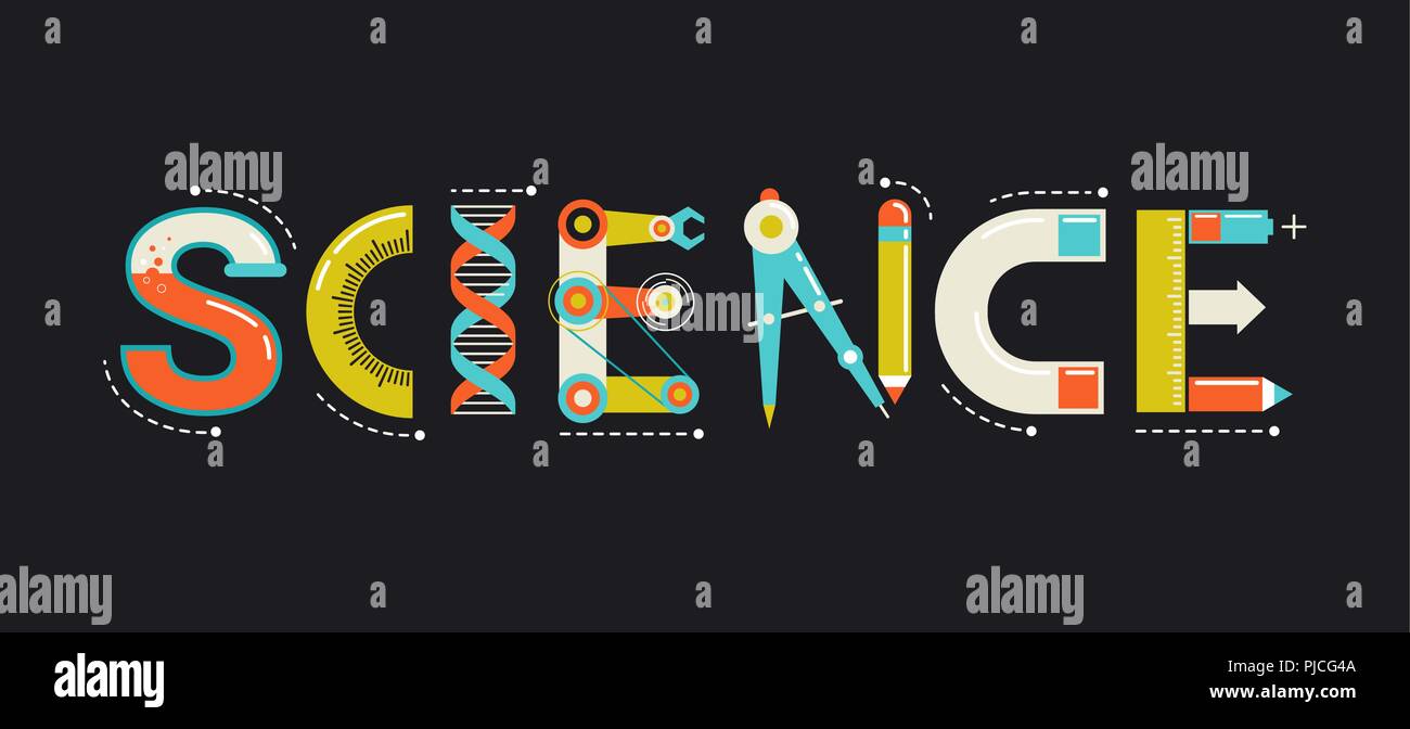 Wissenschaft Banner, Typografie und Hintergrund Stock Vektor Wissenschaft Banner, Typografie und Hintergrund Stock Vektor