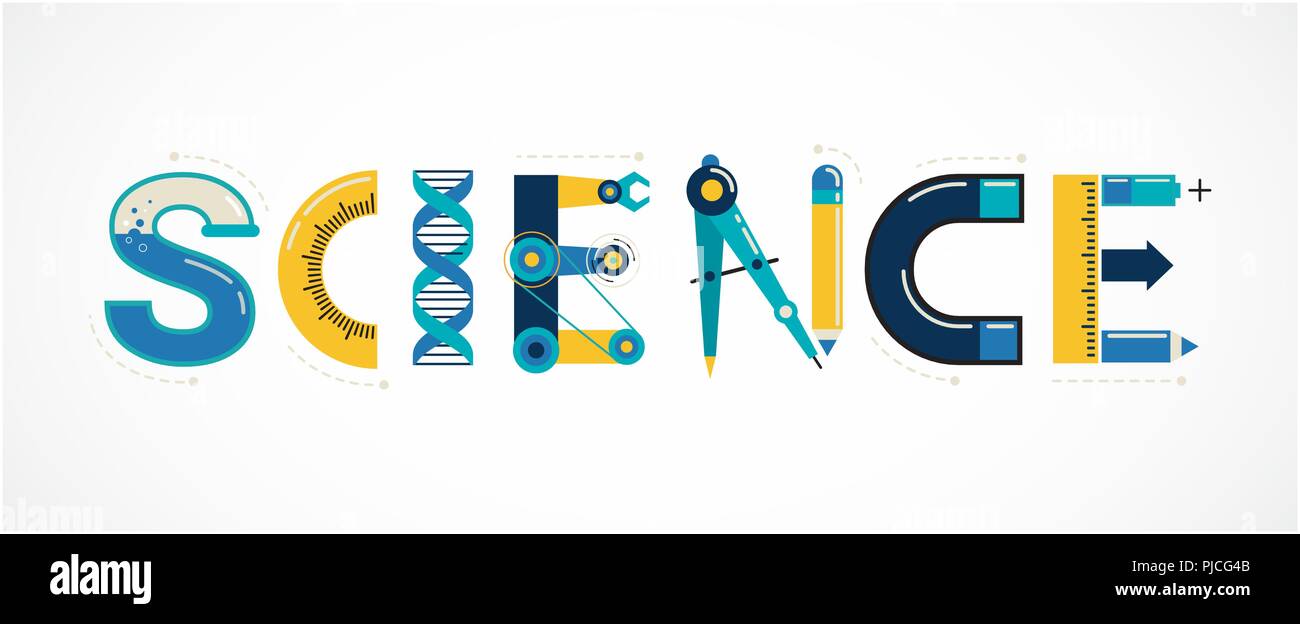 Wissenschaft Banner, Typografie und Hintergrund Stock Vektor Wissenschaft Banner, Typografie und Hintergrund Stock Vektor