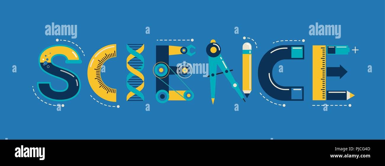 Wissenschaft Banner, Typografie und Hintergrund Stock Vektor Wissenschaft Banner, Typografie und Hintergrund Stock Vektor