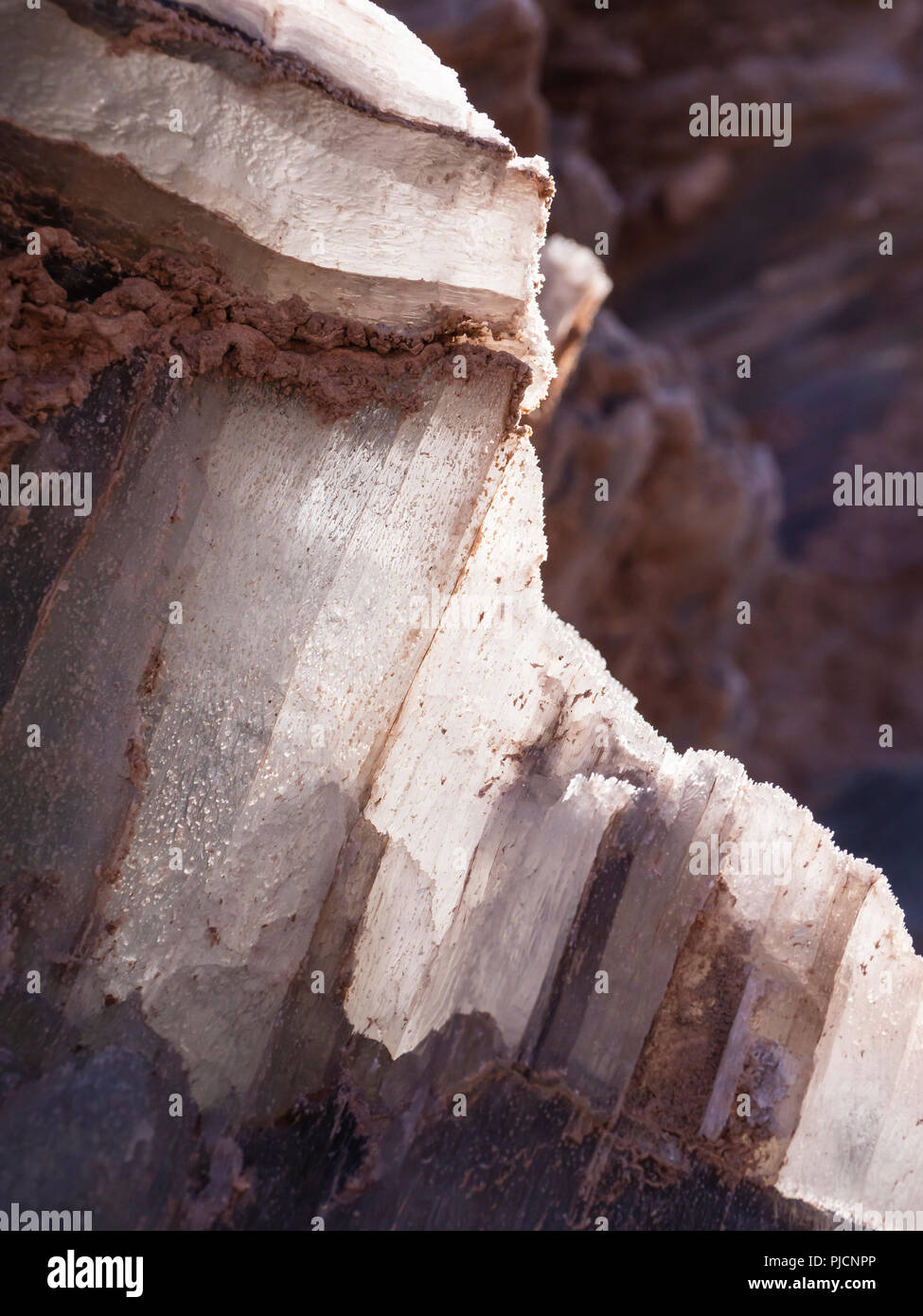 Gläserne Berg, Cathedral Valley, Capitol Reef National Park, Utah. Stockfoto