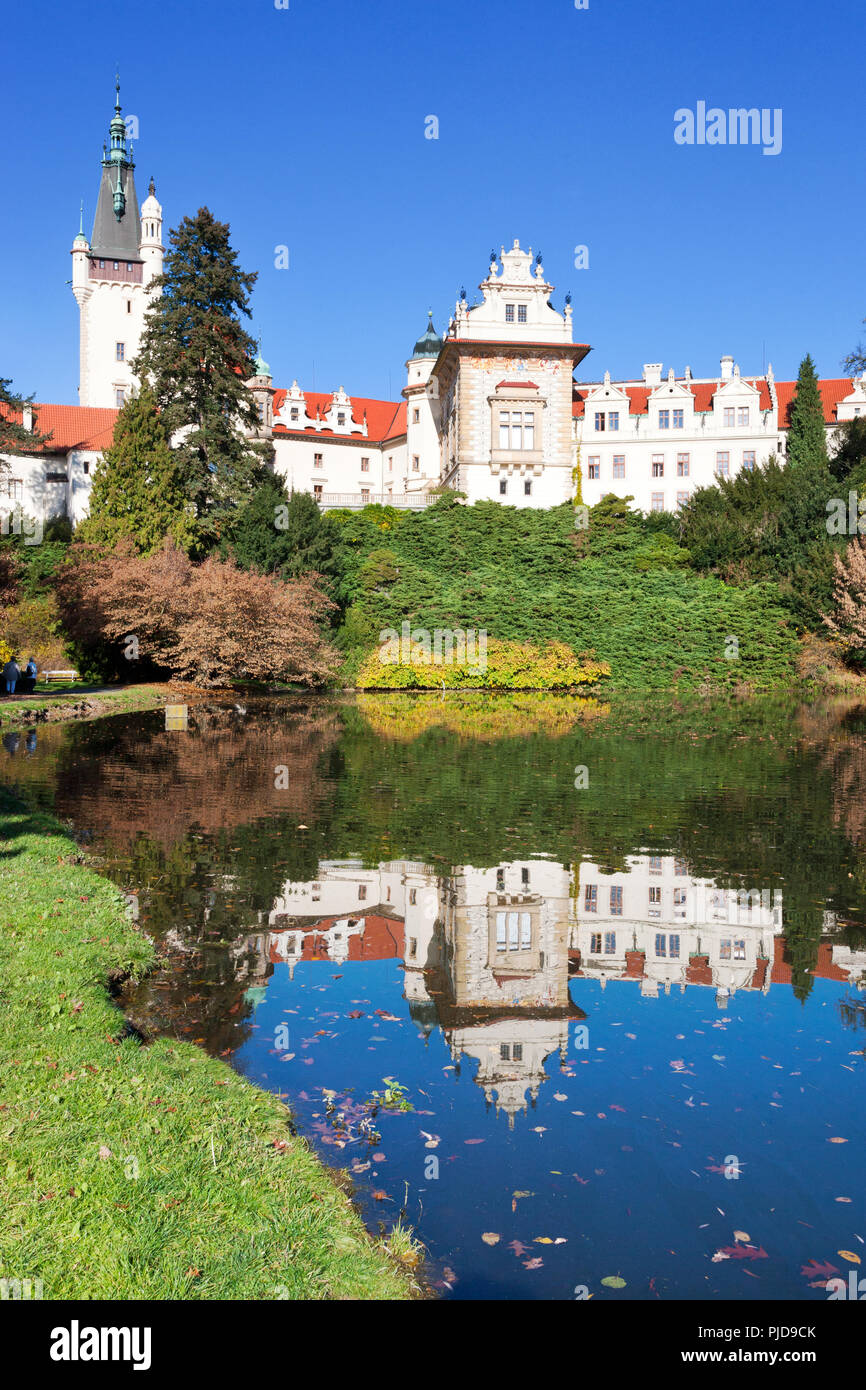 Tschechische Republik, Prag - 22.Oktober 2016: Renaissance Schlösser und seinem Park, in der Nähe von Pruhonice Prag, Tschechische Republik. UNESCO geschützt. Stockfoto