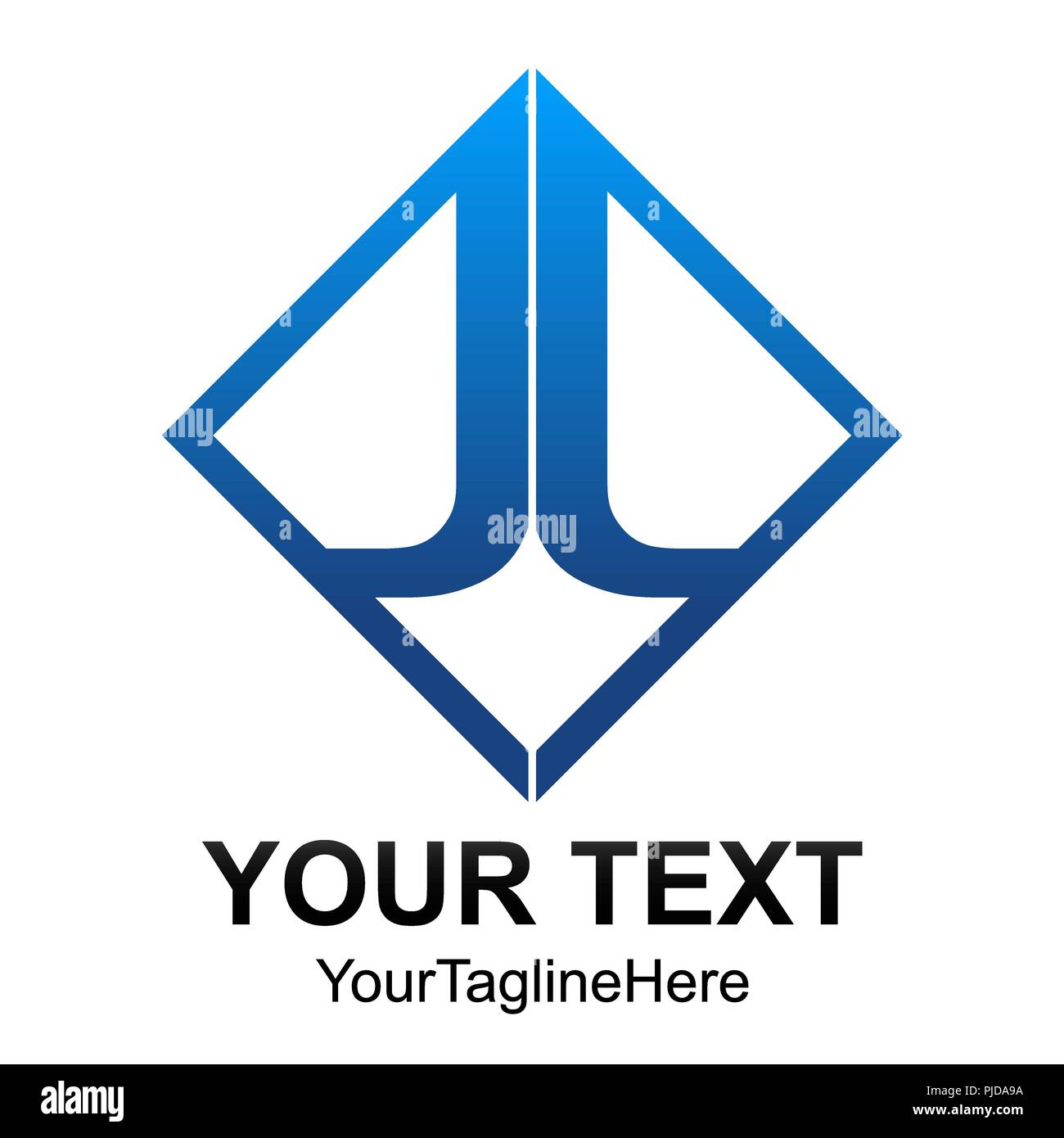 Initial JL logo Vorlage farbig Blue Square Design für Business und Unternehmen Identität Stock Vektor
