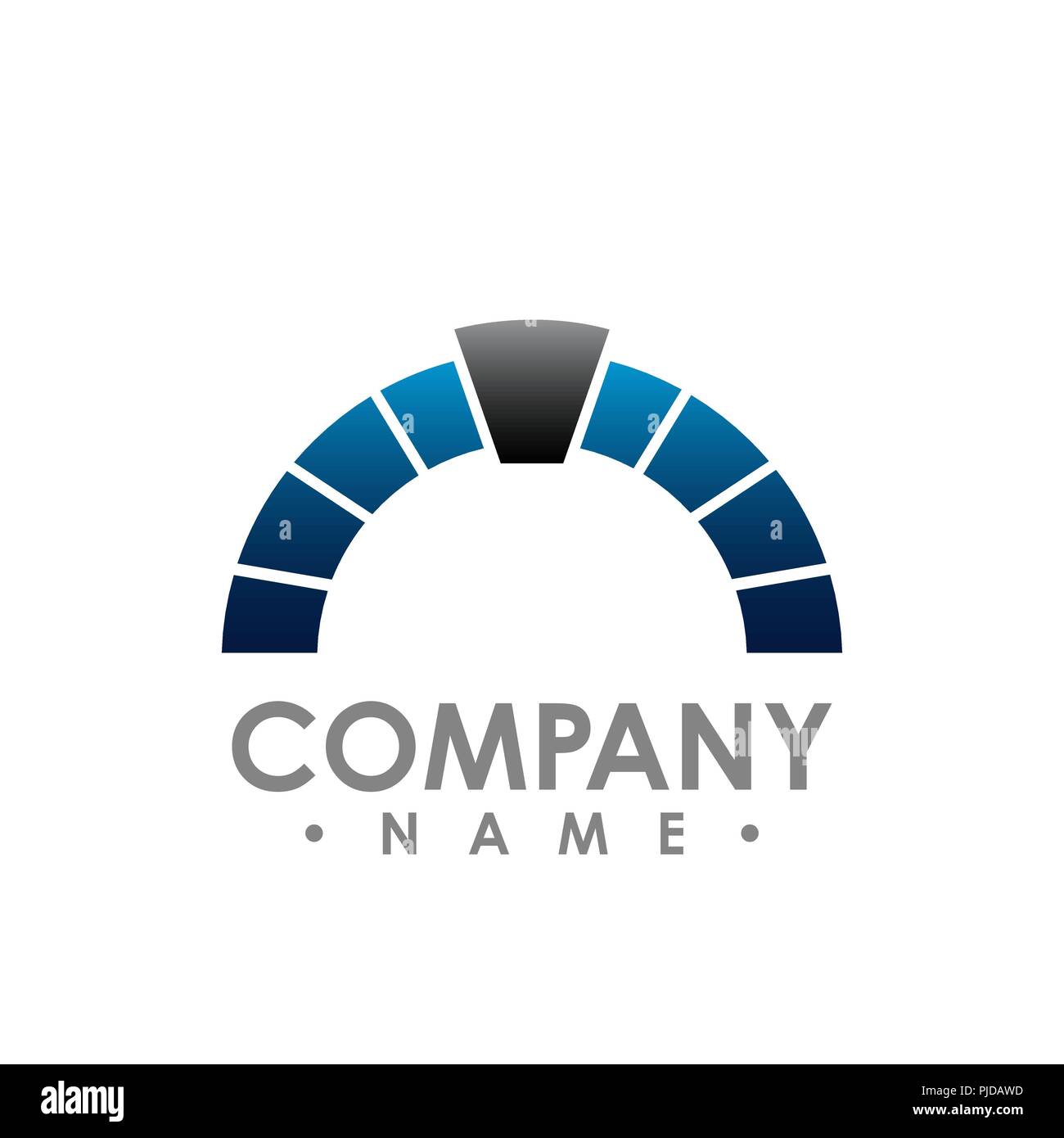 Halbkreis logo Abstract Corporate Symbol Vektor Illustration Graphic Design Stock Vektor