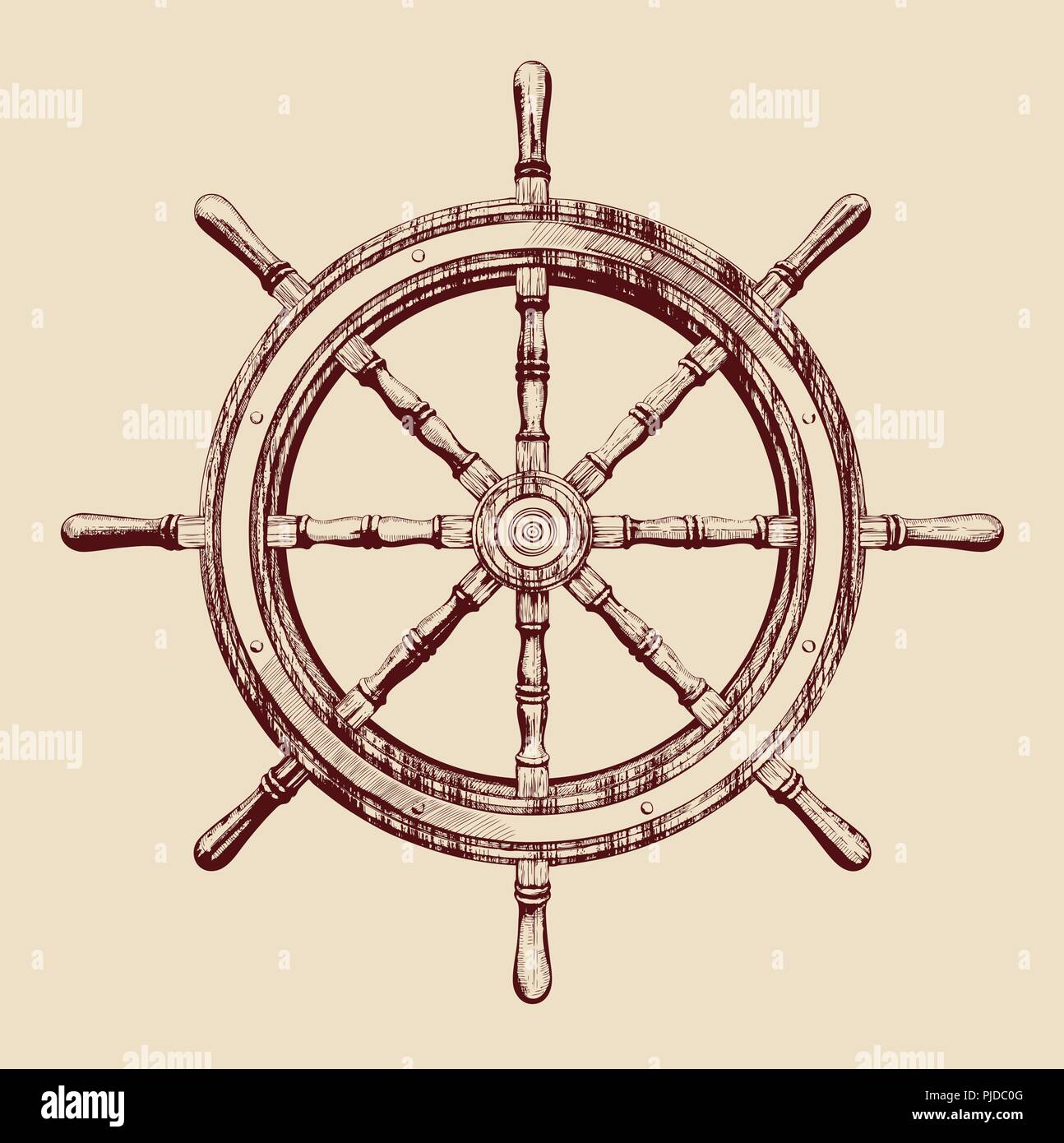 Schiff-Rad Stock Vektor