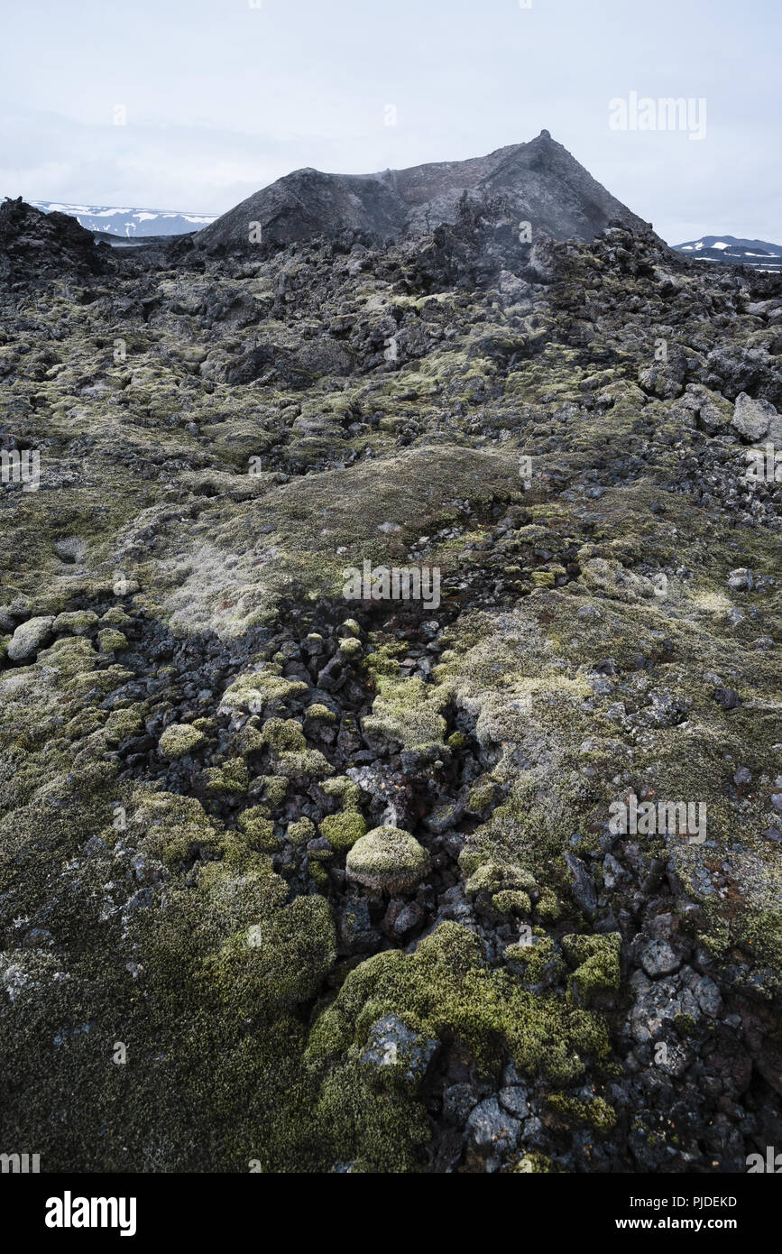 Geothermale Region Leirhnjukur. Krafla Vulkan, Island, fantastische Landschaft natürliche Attraktion Stockfoto