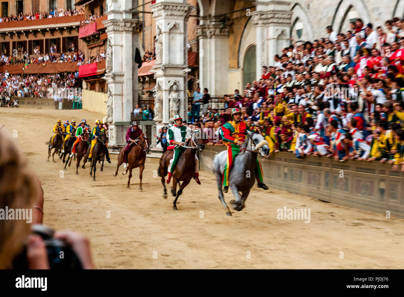 Der Palio di Siena, Siena, Italien Stockfoto