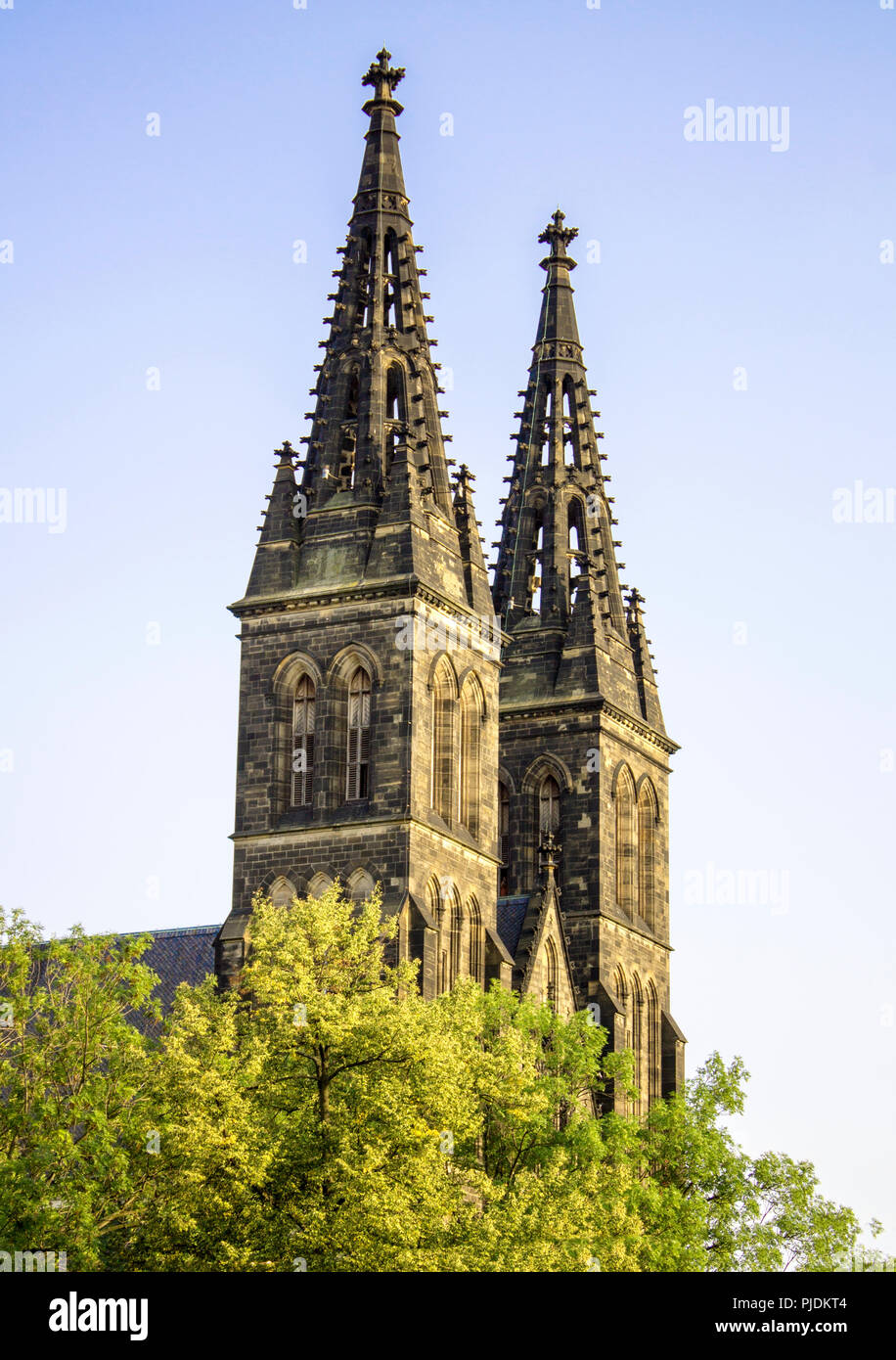 Die Basilika von St. Peter und St. Paul in Prag Stockfoto