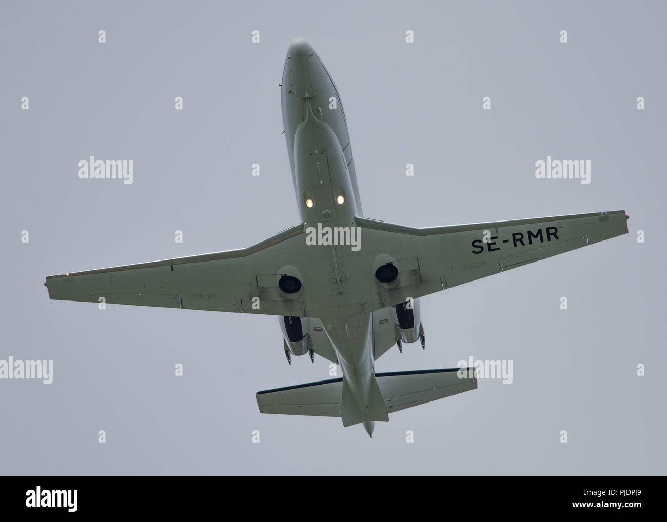 Bizjet vom internationalen Flughafen Glasgow, Renfrewshire, Schottland. Stockfoto