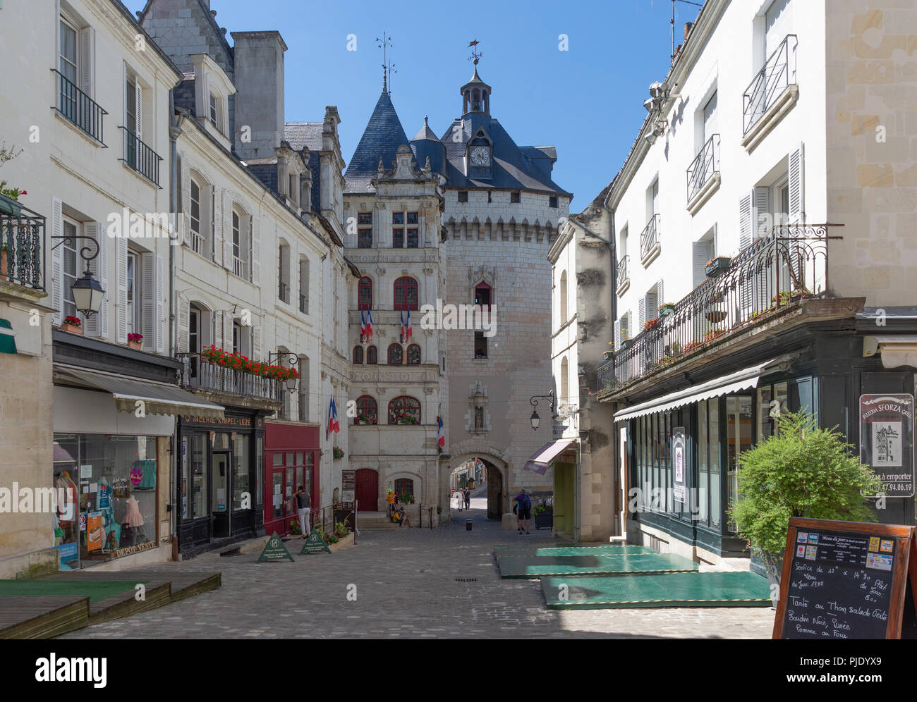 Streetview 2, Loches Stockfoto