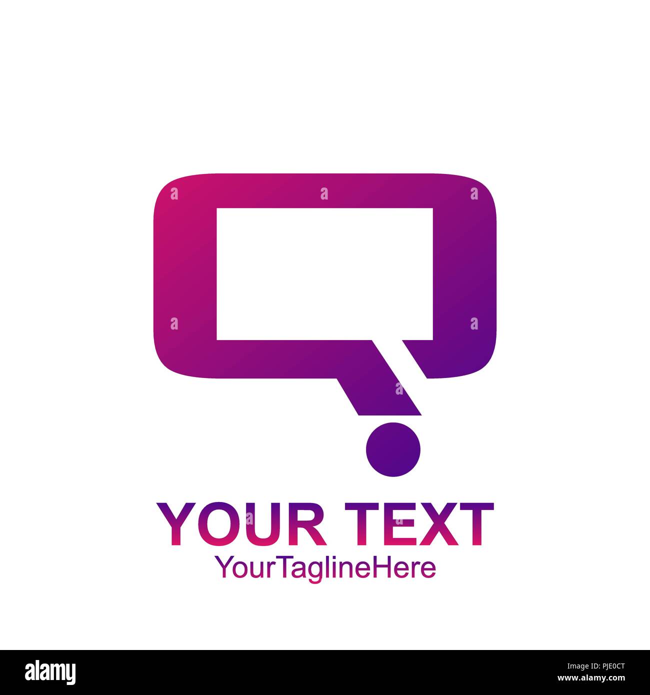 Anfangsbuchstabe Q logo Vorlage violett Design für Business und Unternehmen Identität Stock Vektor
