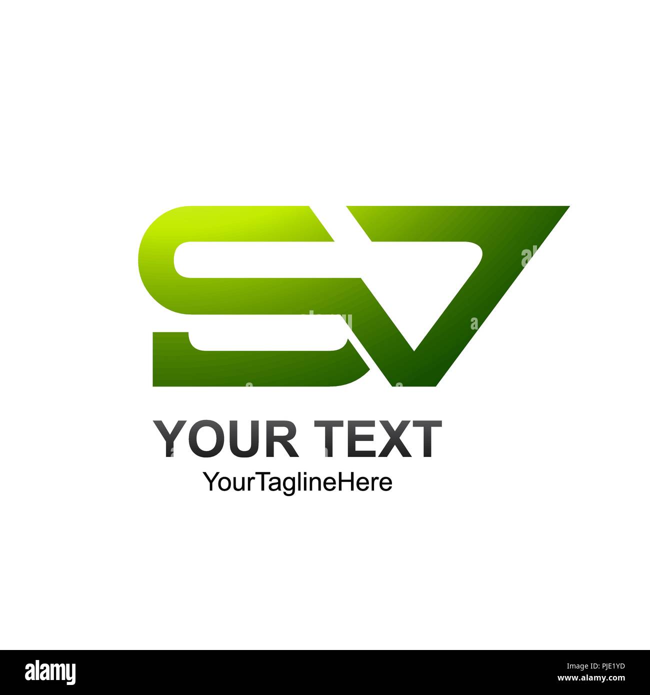 Schreiben SV erste Alphabet Logo Design Template element Stock Vektor