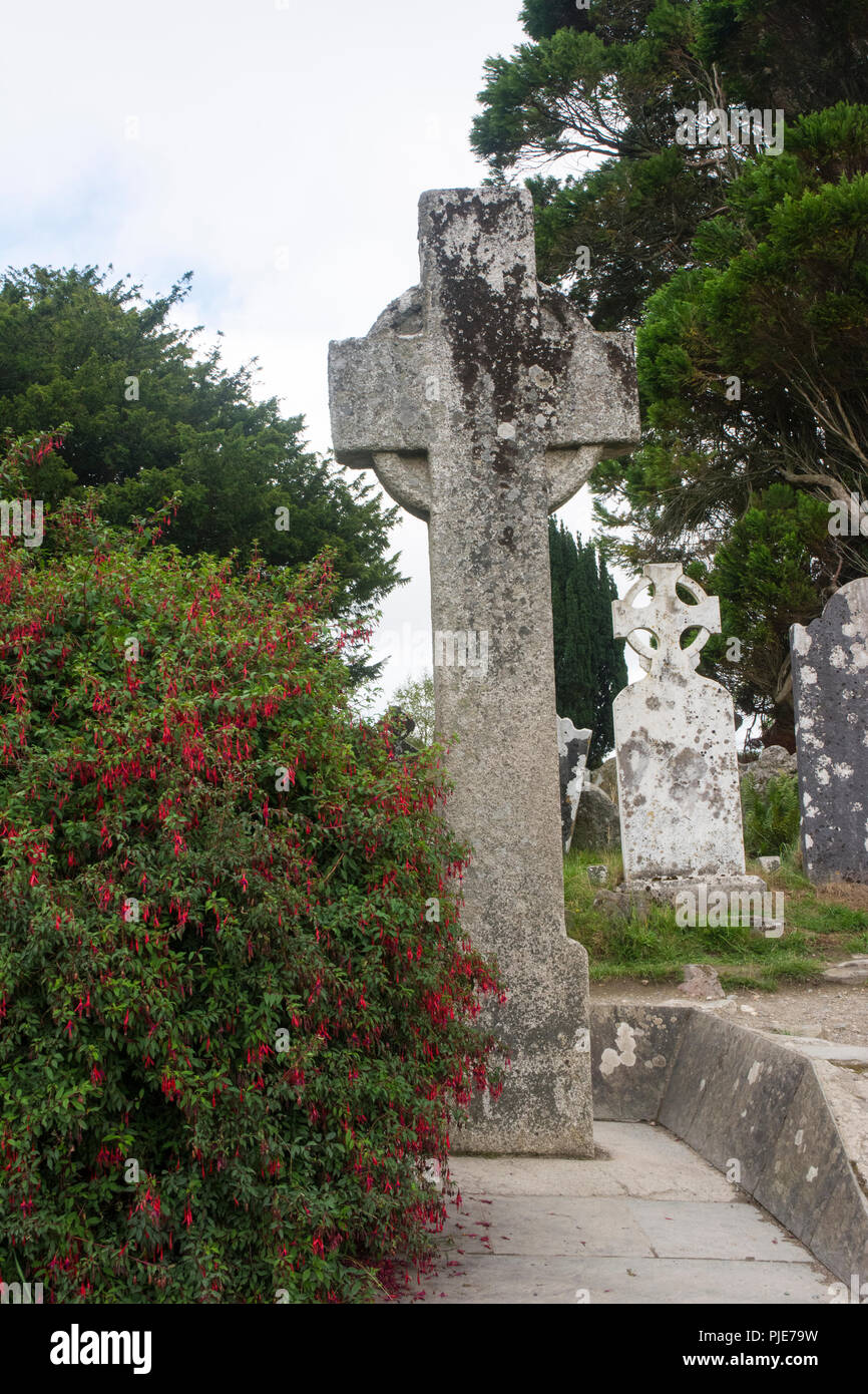 Symbol der Irischen Erbes im Friedhof. Stockfoto