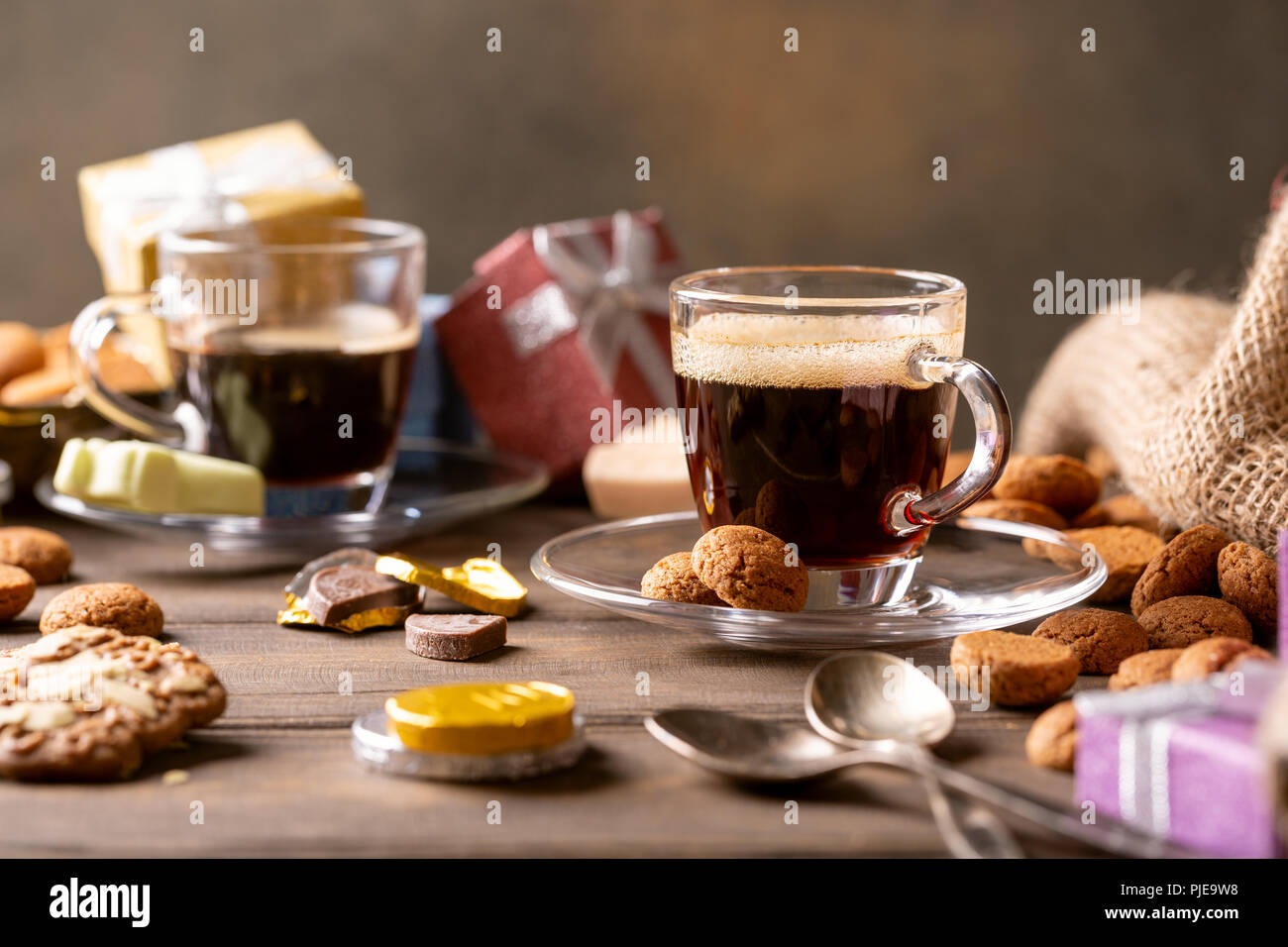 Niederländische urlaub Sinterklaas festlichen Frühstück Stockfoto