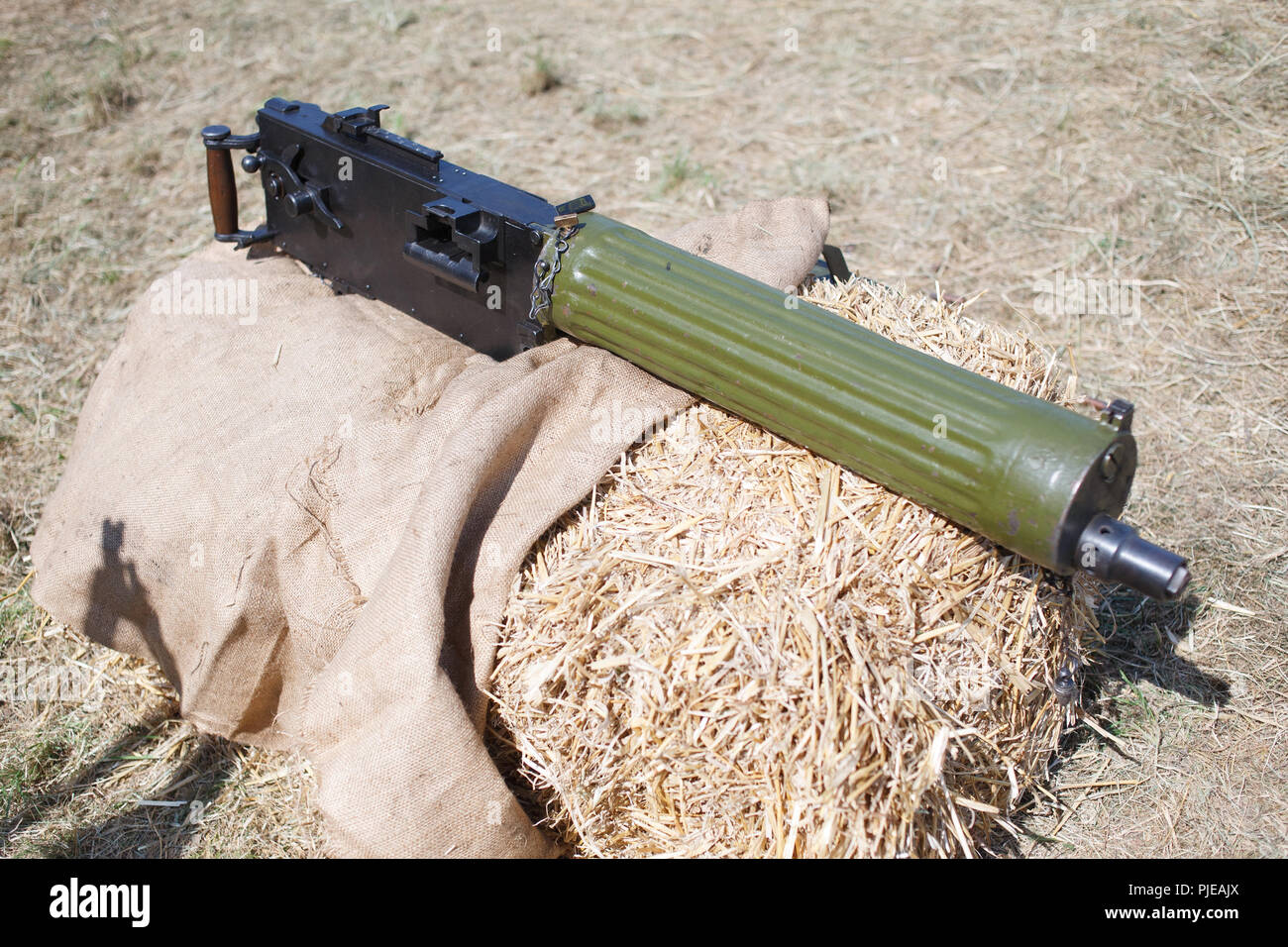 WWI Maxim machine gun Stockfoto