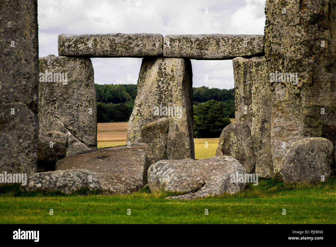 Stonehenge ein Prähistorisches Denkmal in Wiltshire, England, Großbritannien, Großbritannien, Stockfoto