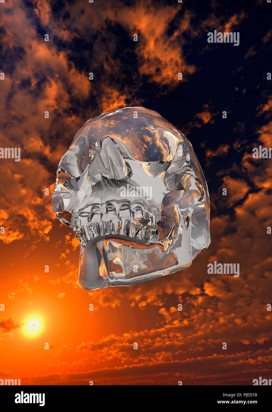 Die mitchell-hedges Crystal Skull. Stockfoto