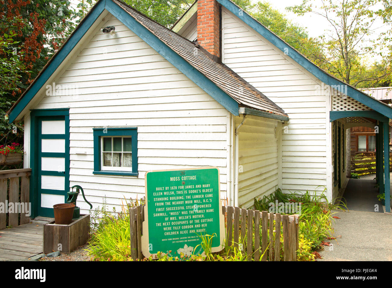 Moss Cottage, Sooke Regional Museum, Sooke, British Columbia, Kanada Stockfoto