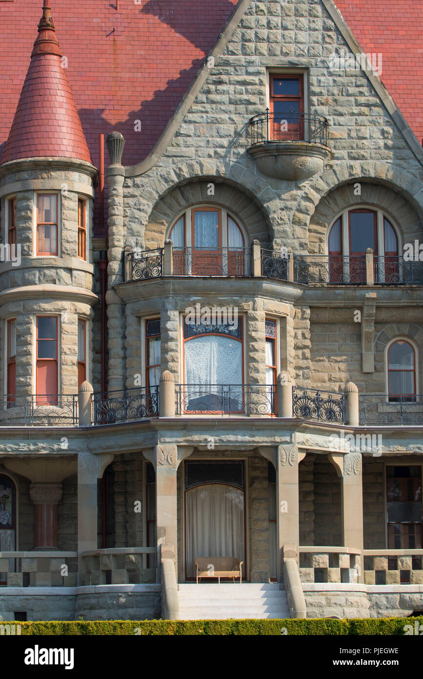 Craigdarroch Castle, Craigdarroch Castle National Historic Site von Kanada, Victoria, Britisch-Kolumbien, Kanada Stockfoto