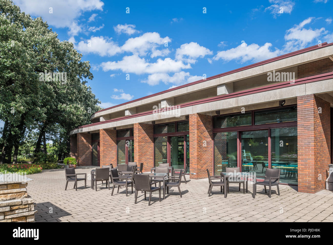 Die Außenseite des Corporate McDonald's Campus - von Dirk Lohan konzipiert Stockfoto