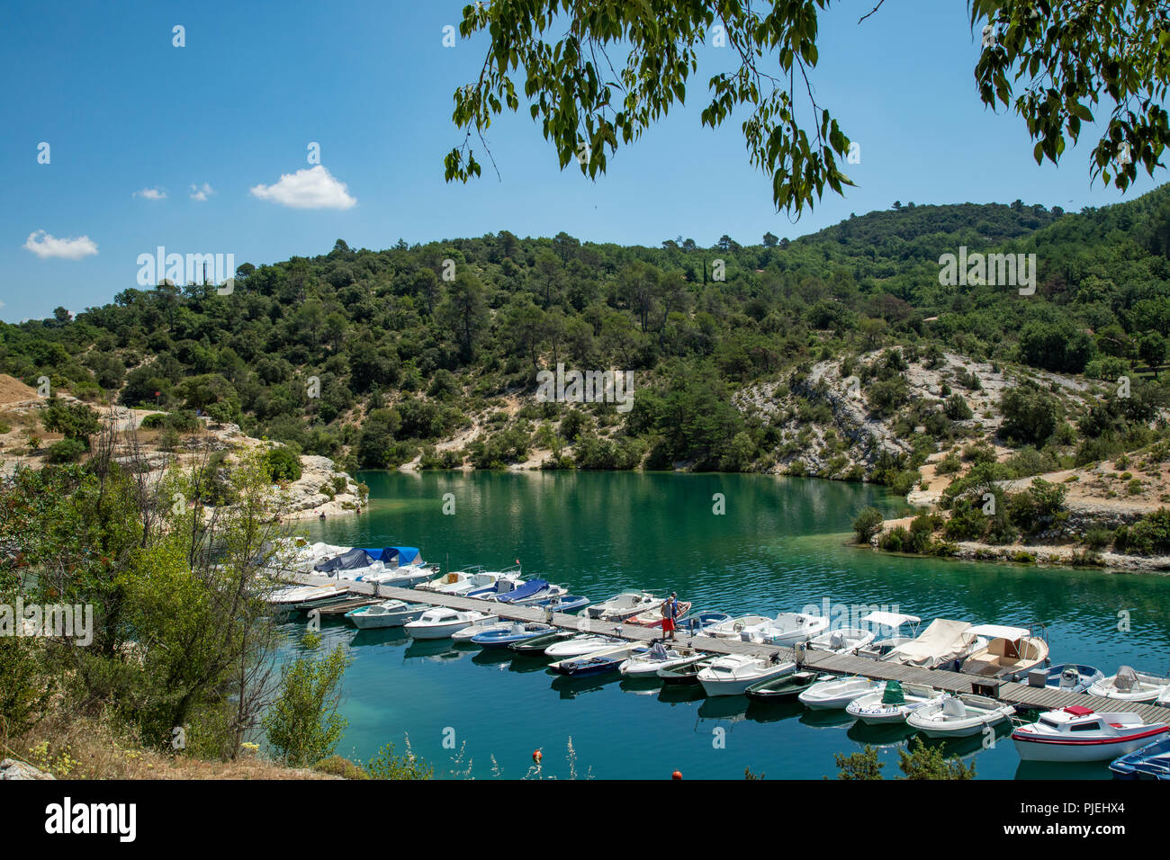 Lac d'Esparron in Alpes-de-Haute Provence im Süden Frankreichs Stockfoto