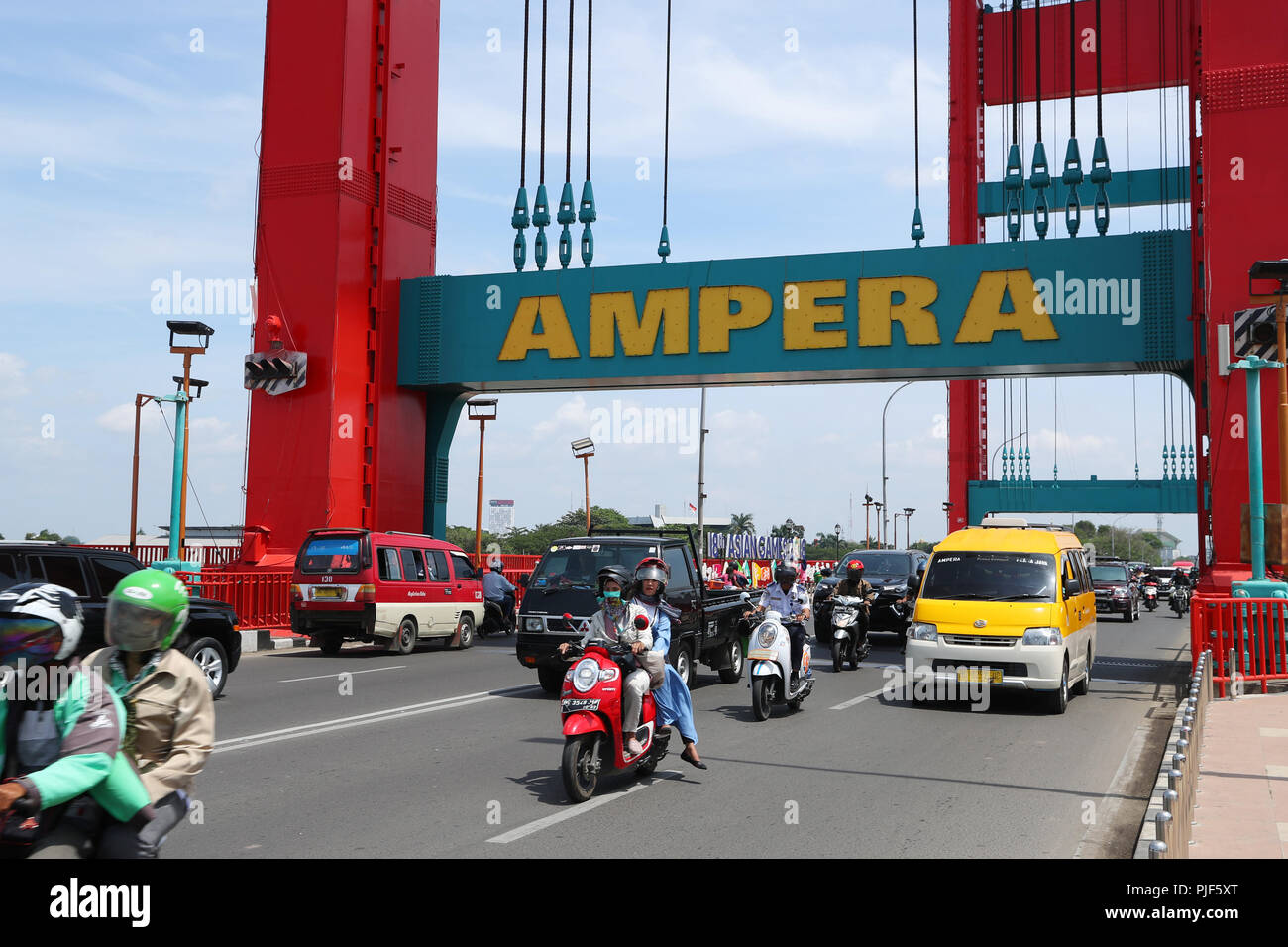 Ampera Brücke, 2. September 2018: Die 2018 Jakarta Palembang Asiatische Spiele bei Jakabaring Sport Center in Palembang, Indonesien. Credit: yohei Osada/LBA SPORT/Alamy leben Nachrichten Stockfoto