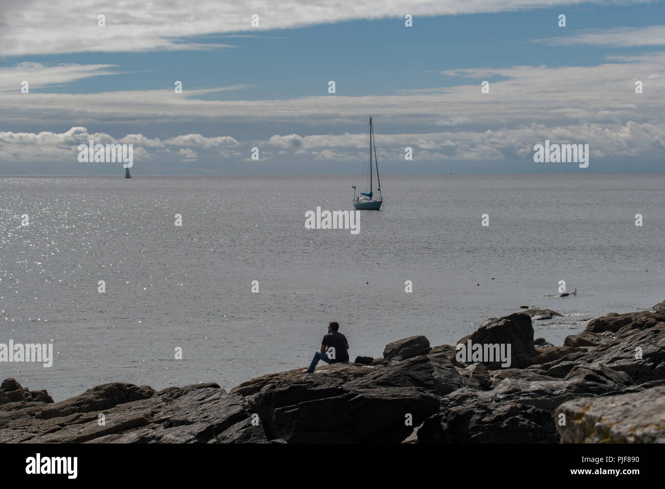 Fowey, Cornwall, UK. 7. September 2018. UK Wetter. Warm und sonnig für Besucher heute Mittag zu Mousehole. Foto: Simon Maycock/Alamy leben Nachrichten Stockfoto