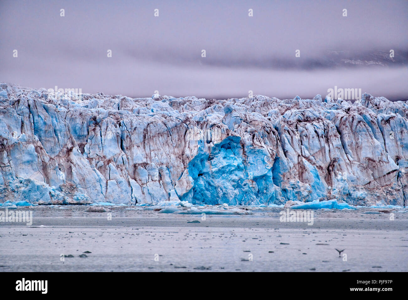 National Geographic, Straße tripblue Eis der Gletscher Kronebreen oder Krone, Kongsfjord, Ny-Ålesund, Spitzbergen oder Spitzbergen, Europa Stockfoto