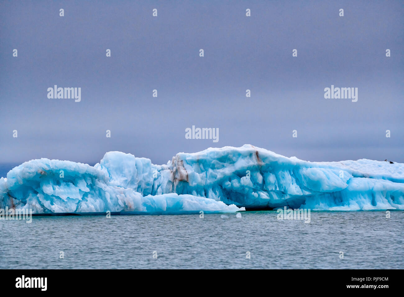National Geographic, Straße tripblue Eis der Gletscher Kronebreen oder Krone, Kongsfjord, Ny-Ålesund, Spitzbergen oder Spitzbergen, Europa Stockfoto