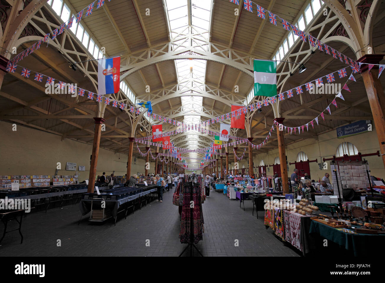 Barnstaple überdachte Markt Stockfoto