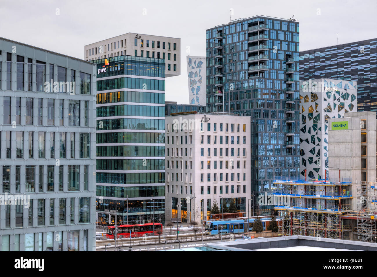Oslo, Barcode, Norwegen, Europa Stockfoto
