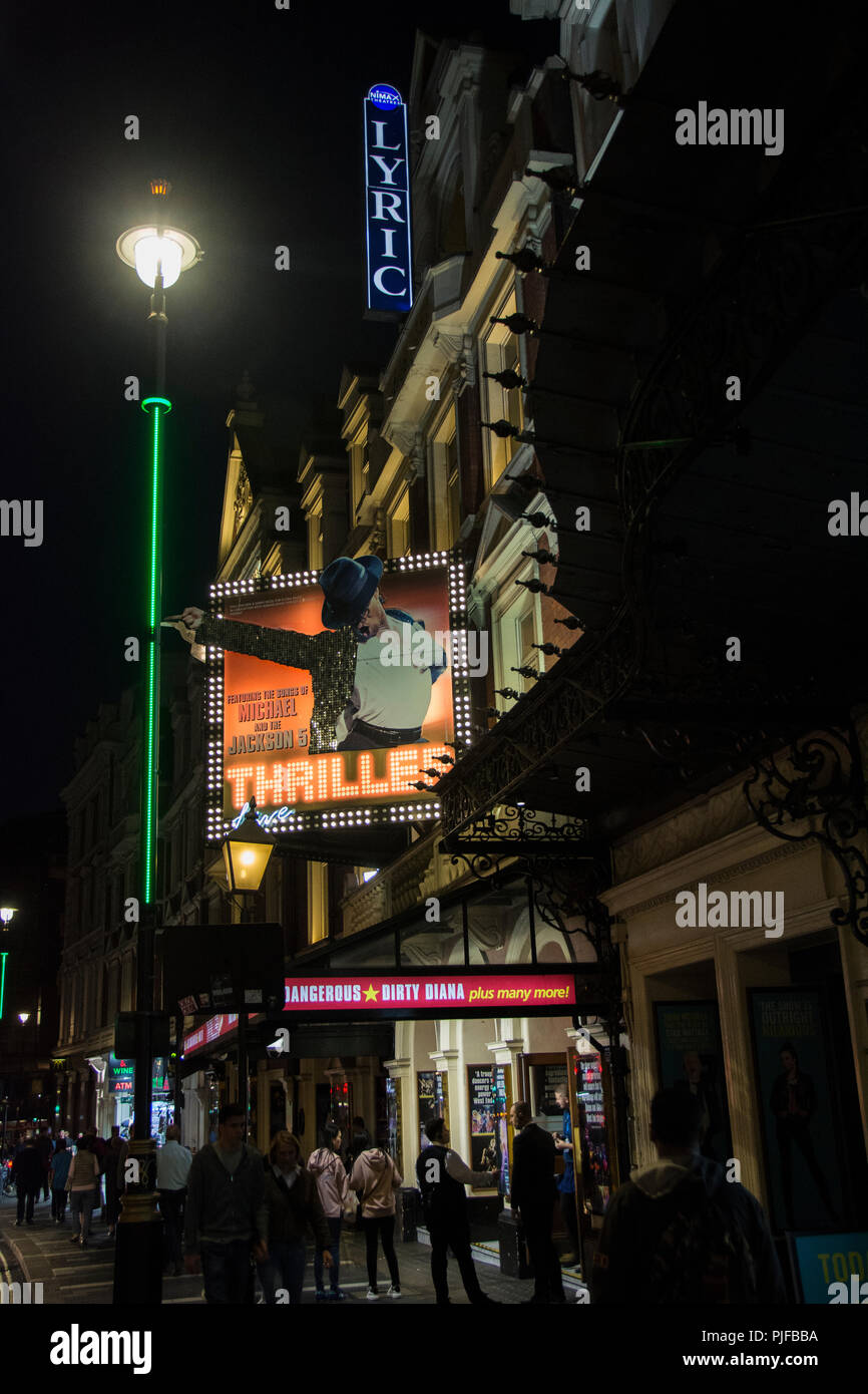 Michael Jackson's Thriller im Lyric Theatre in der Shaftesbury Avenue, Soho, London, UK Stockfoto