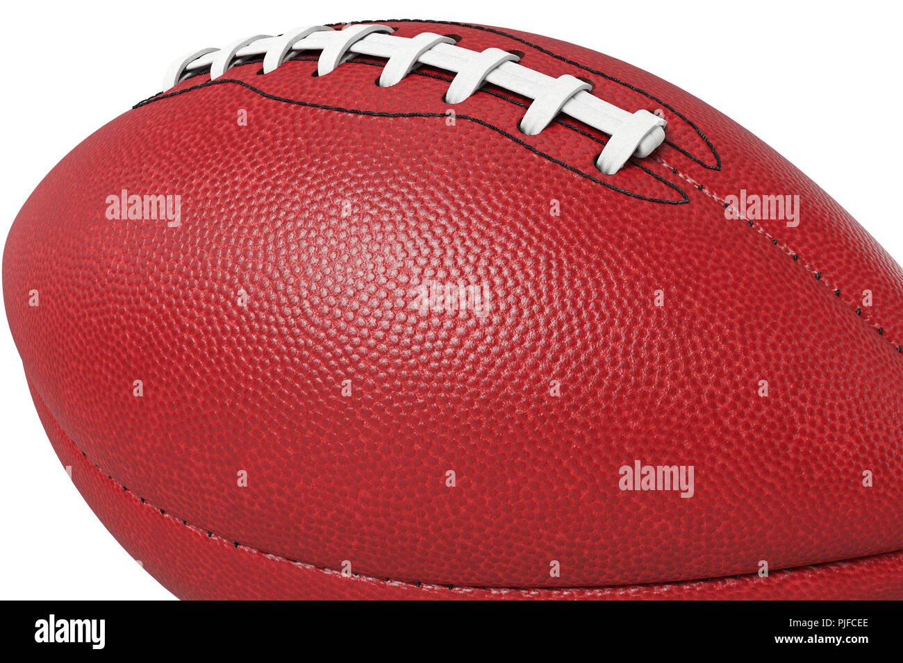 Fußball american, Leder Ball sport, Ansicht schließen. 3D-Rendering Stockfoto