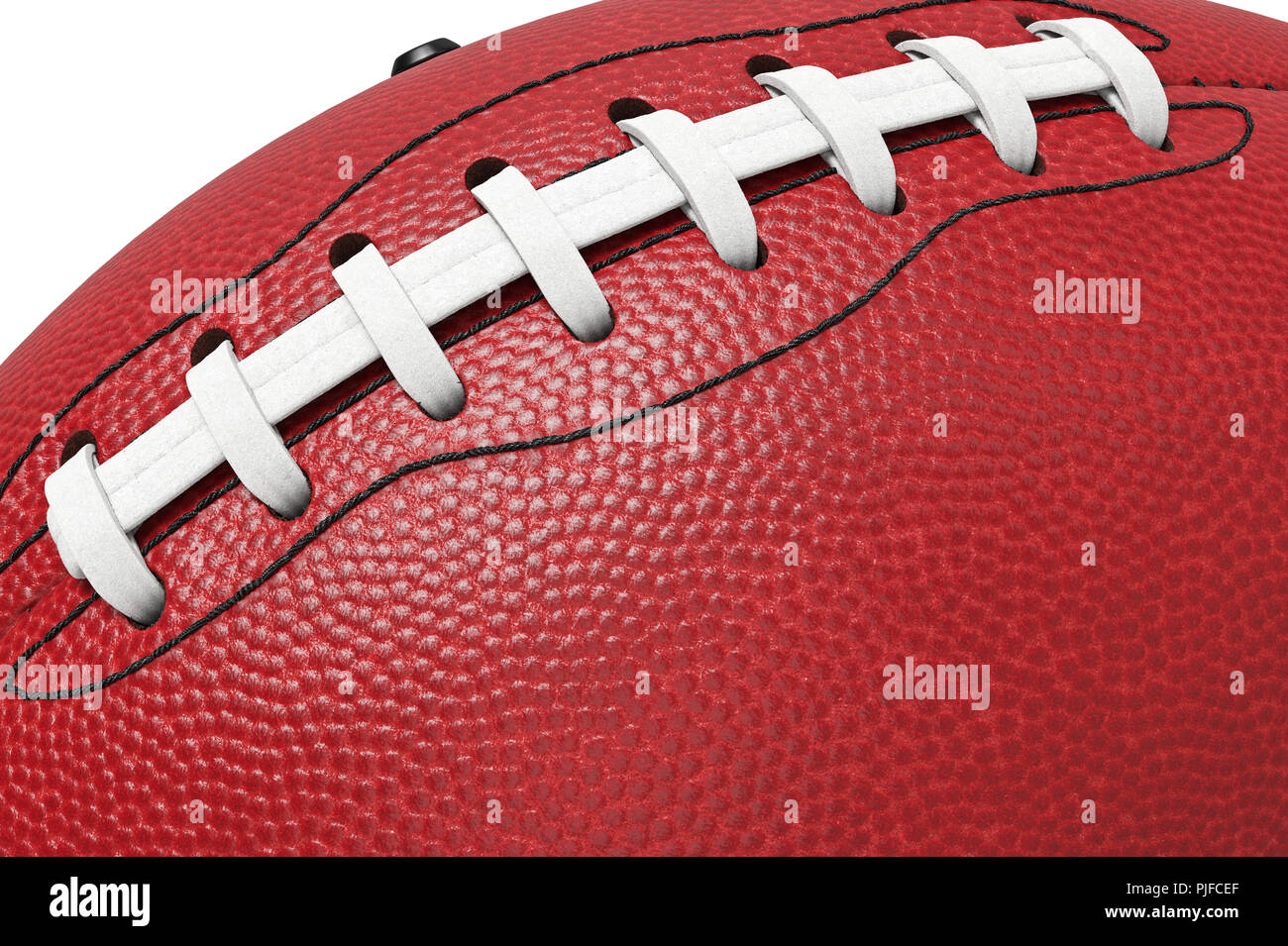 Fußball american, Leder Ausstattung, Ansicht schließen. 3D-Rendering Stockfoto