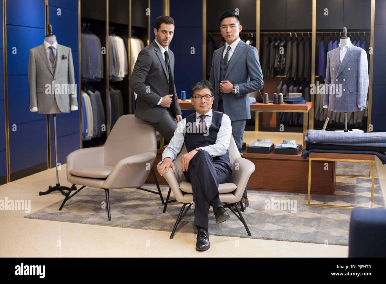 Zuversichtlich Modedesigner und Unternehmer Stockfoto