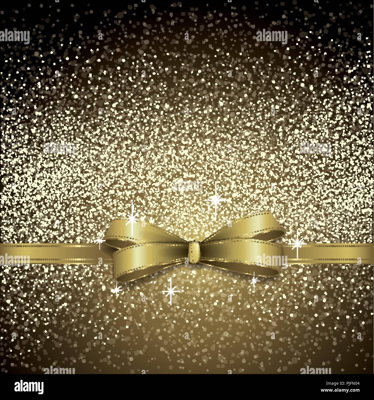 Weihnachten goldene Bogen voll Vektor leuchtenden Hintergrund Stock Vektor