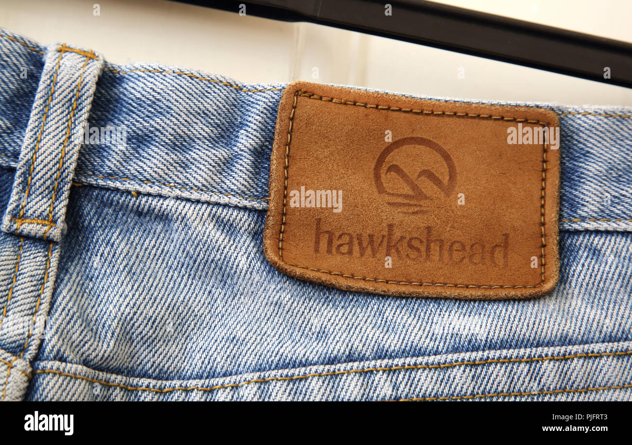 In der Nähe von Ambleside Jeans Label Stockfoto