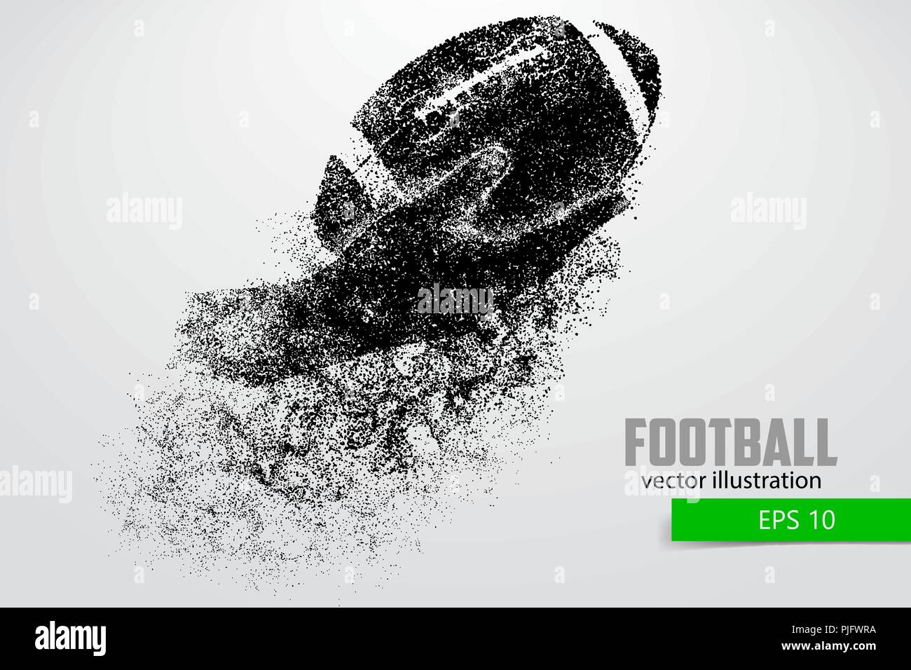 Hand hält der rugby ball, Silhouette. Rugby. American Football Stock Vektor