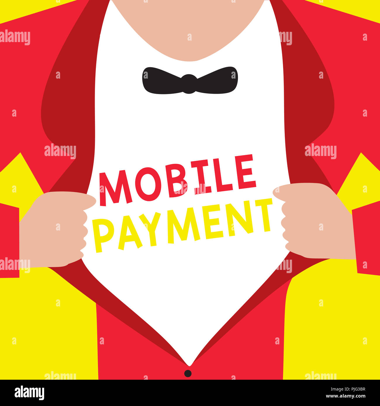 Schreiben Hinweis Übersicht Mobile Payment. Business foto Präsentation bargeldlose Zahlung durch tragbare elektronische Geräte. Stockfoto