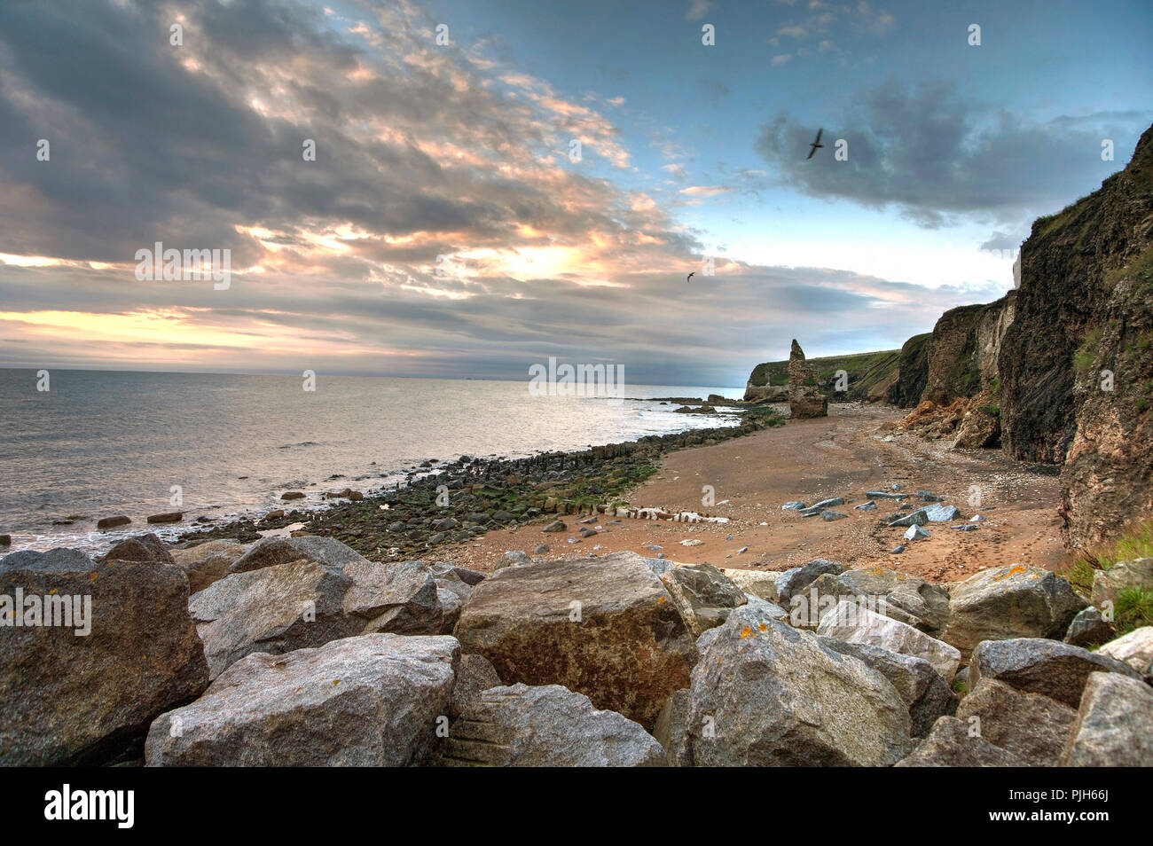 Chemische Strand an der Durham Heritage Coast, Seaham, County Durham, UK Stockfoto