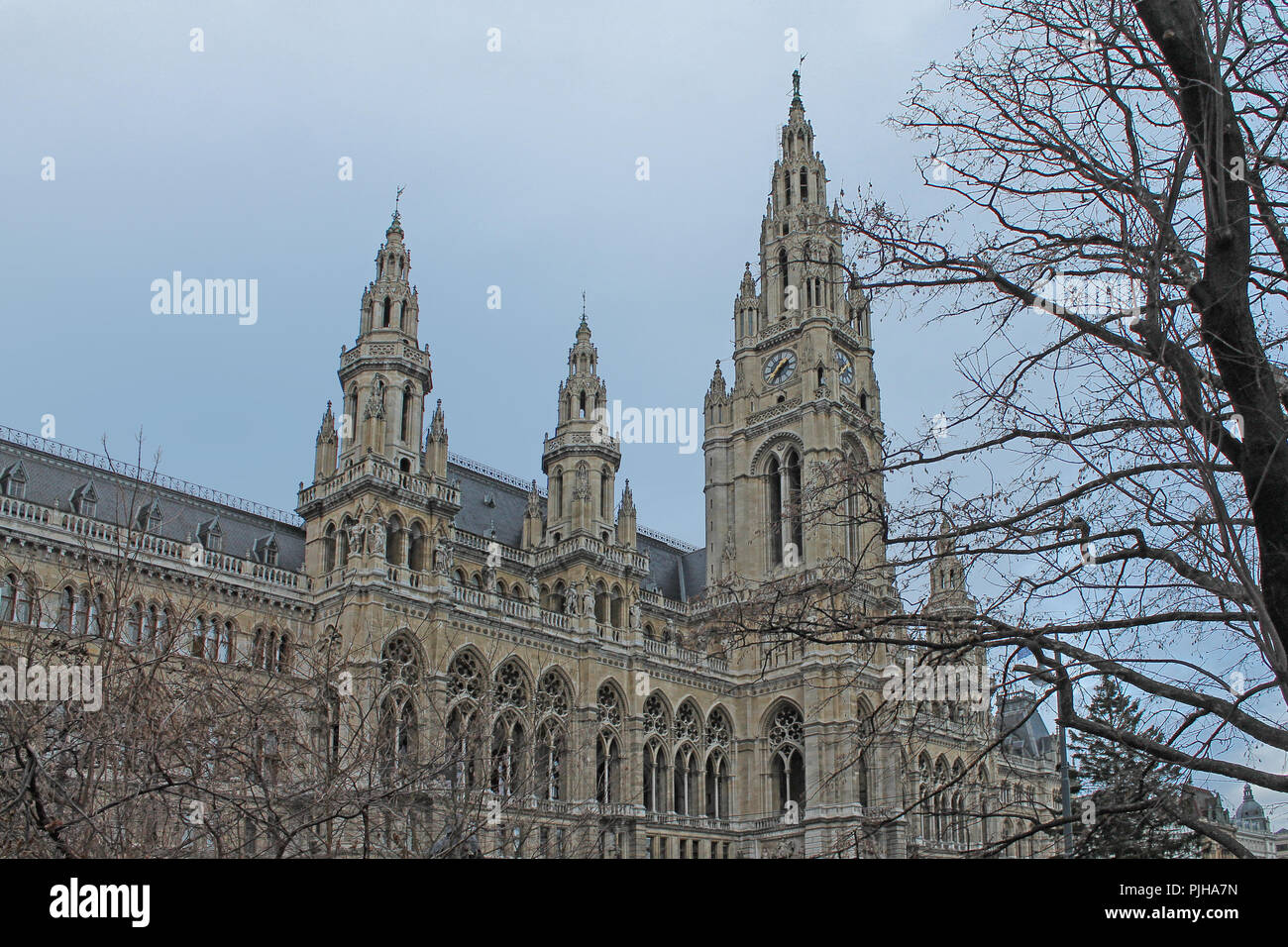Wiener Rathaus. Rathaus, Wien, Österreich Stockfoto