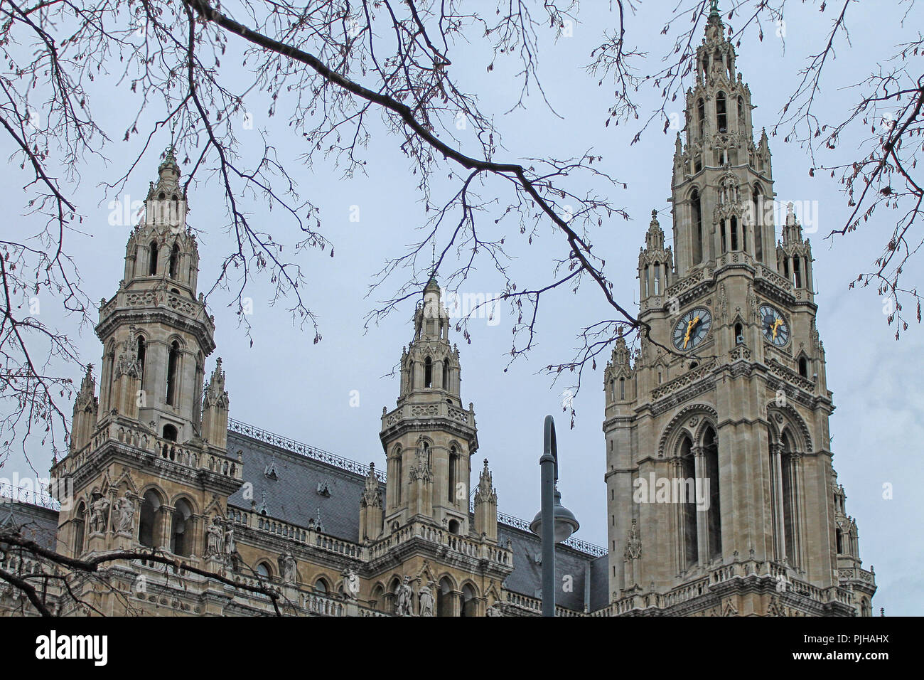 Wiener Rathaus. Rathaus, Wien, Österreich Stockfoto