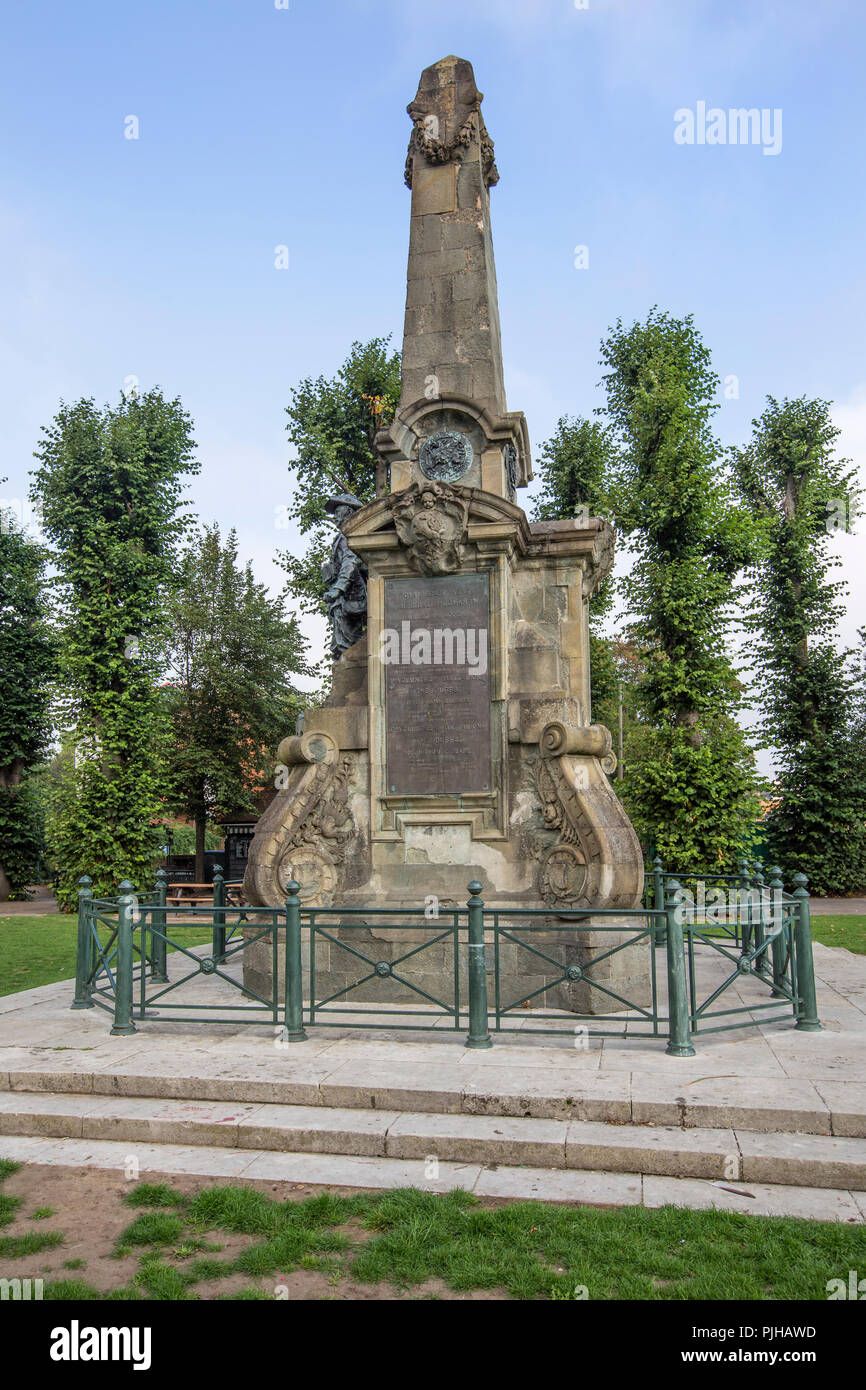 Die 'Poliert' Memorial in der Däne John Garten, Canterbury, Kent, Großbritannien. Stockfoto
