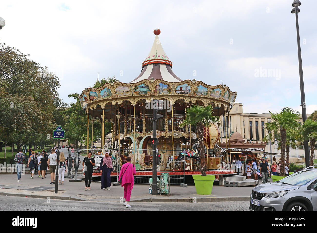 Karussell, Paris Im Herbst, Paris, Frankreich, 03. September 2018, Foto von Richard Goldschmidt Stockfoto