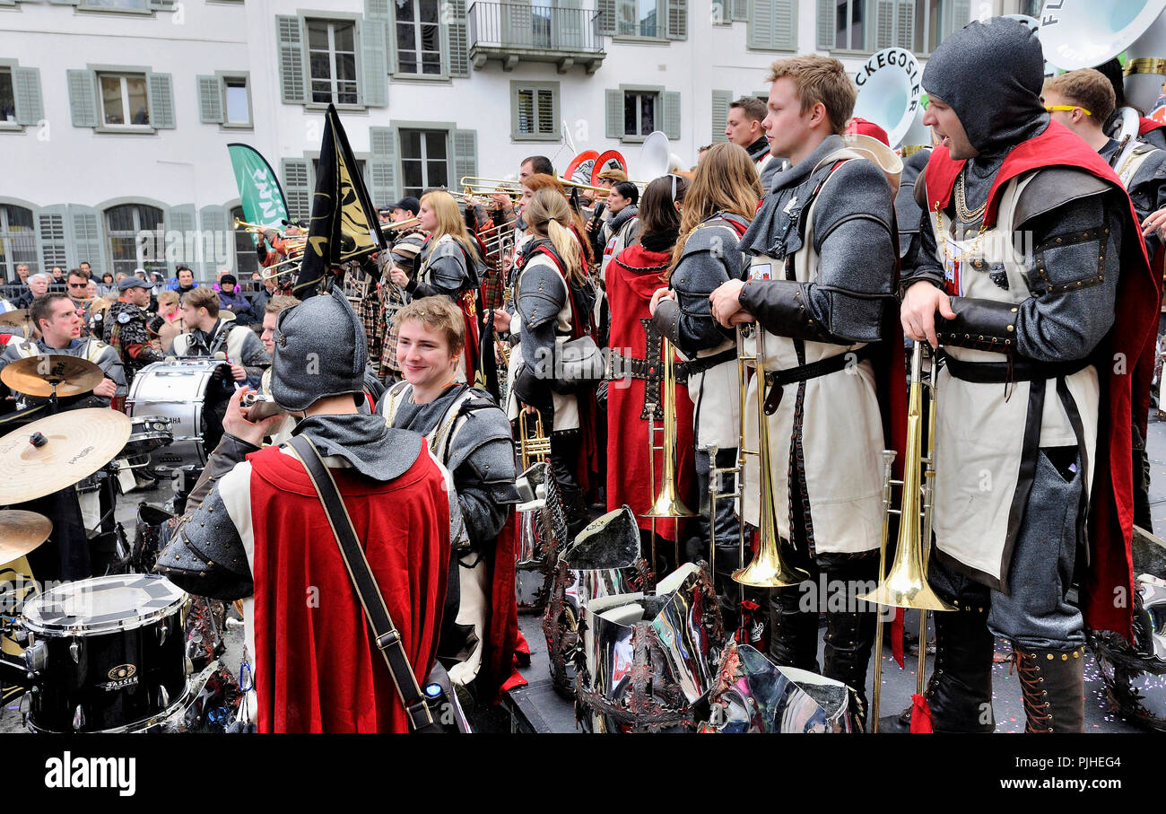 Schweiz, Luzern Karneval, Fanfare Stockfoto