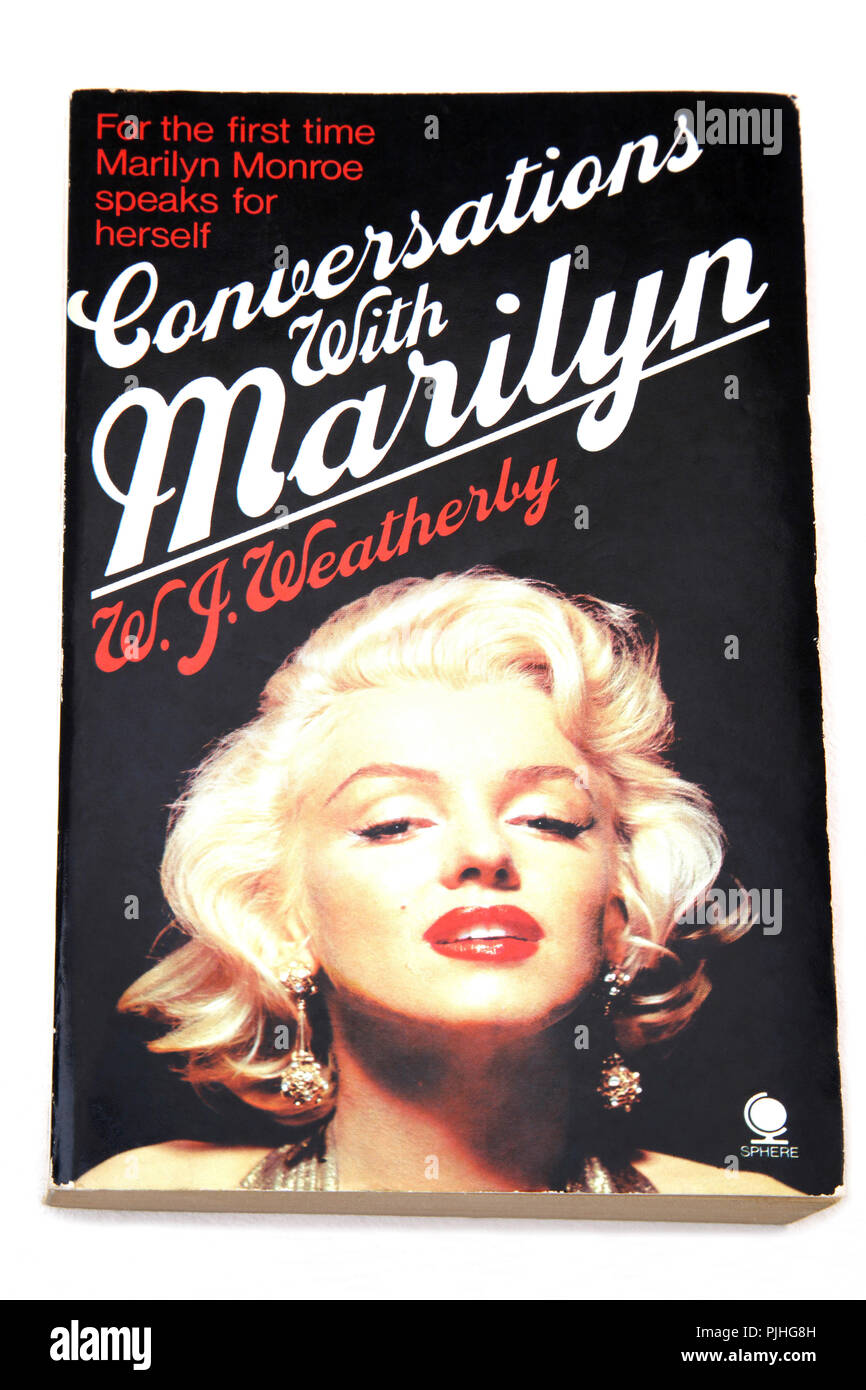 Taschenbuch auf Marilyn Monroe - Gespräche mit Marilyn Stockfoto