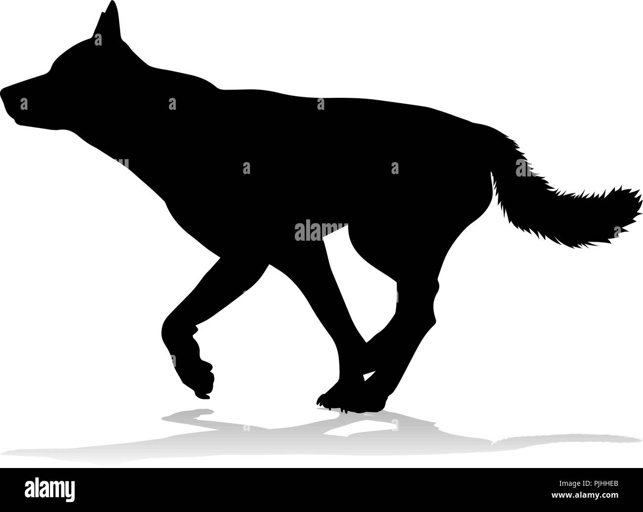 Hund Silhouette Haustier Stock Vektor