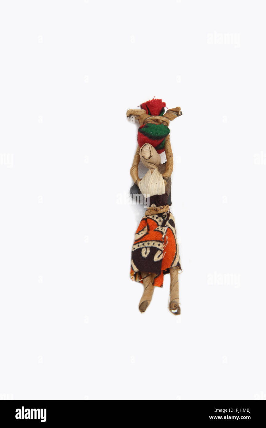 Stroh Puppe Lodestone Kühlschrank Magnet aus Mosambik Stockfoto