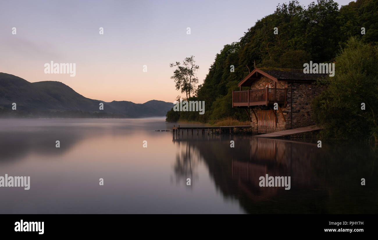 Herzog von Portland Boot Haus, Ullswater Stockfoto