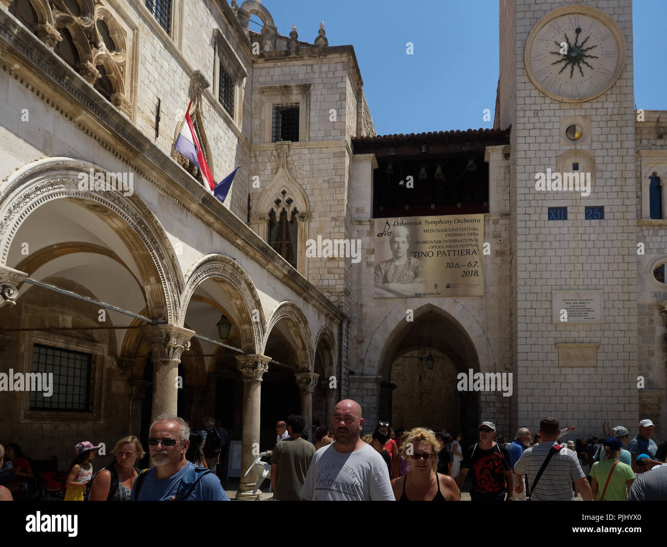 Dubrovnik, Kroatien - Juli 06, 2018: Blick auf die Altstadt von Dubrovnik, Kroatien Stockfoto